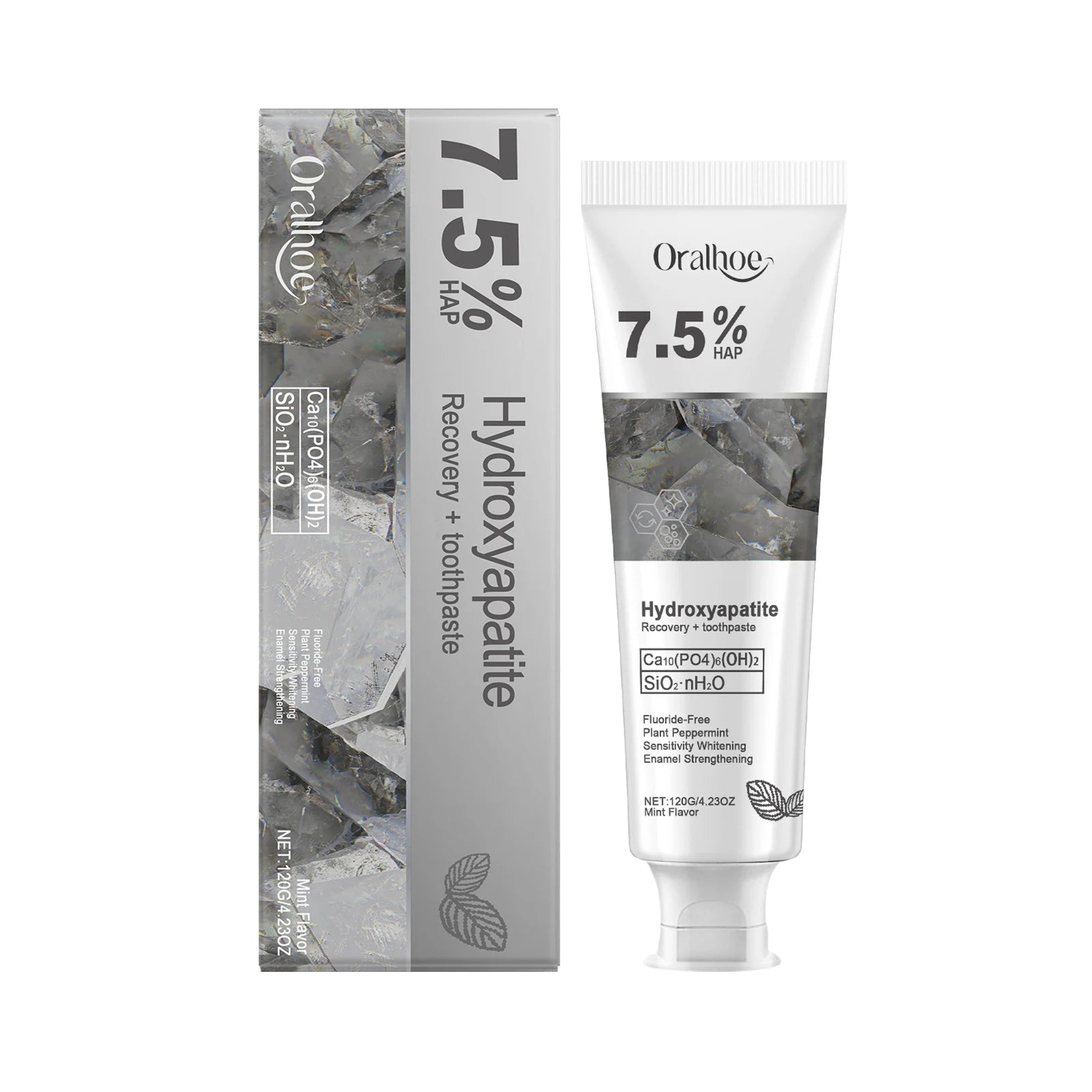 Hydroxyapatite Repair Toothpaste Cleaning Tartar Strengthen Tooth Enamel Breath Refreshing Oral Care Brightening Toothpaste 120g Oasis Select 120g boxed