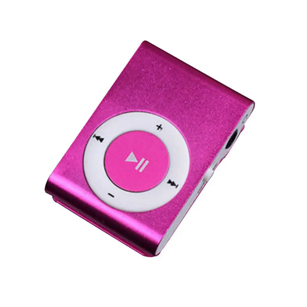Mini Waterproof Metal Media Player Walkman Mirror MP3 Player Sport MP3 Clip MP3 Music Player Oasis Select Pink