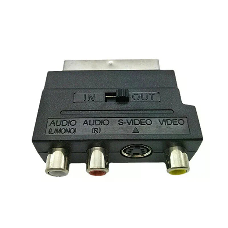 21-Pin SCART Adapter – S-Video & Composite with In/Out Switch