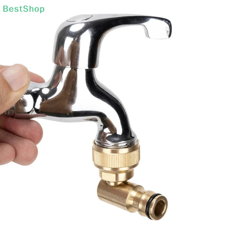3/4" Brass Swivel Elbow Garden Hose Faucet Adapter