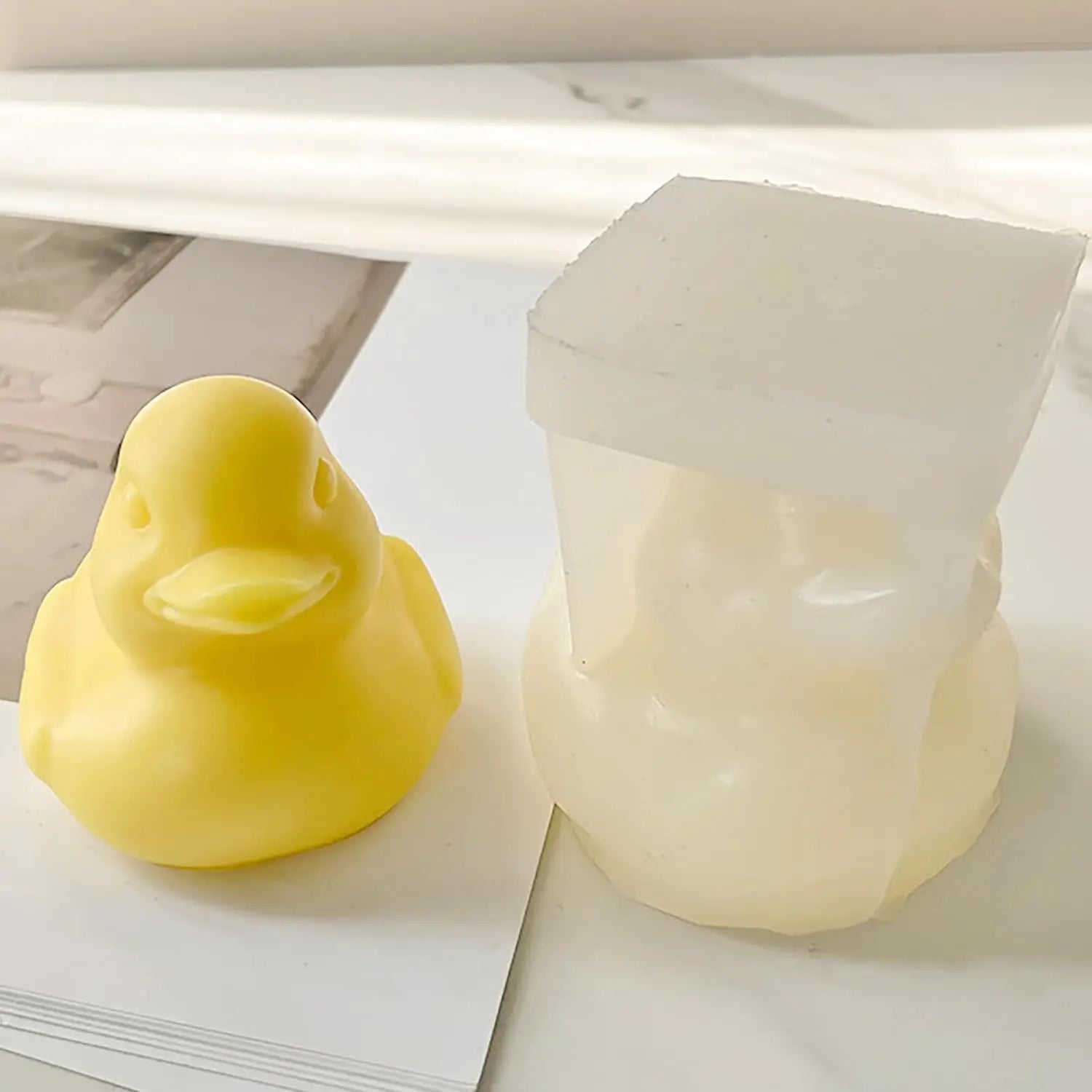 3D Duck Aromatherapy Candle Silicone Mold Handmade Soap DIY Duck Ice Hockey Gypsum Ornament Resin Mould Oasis Select