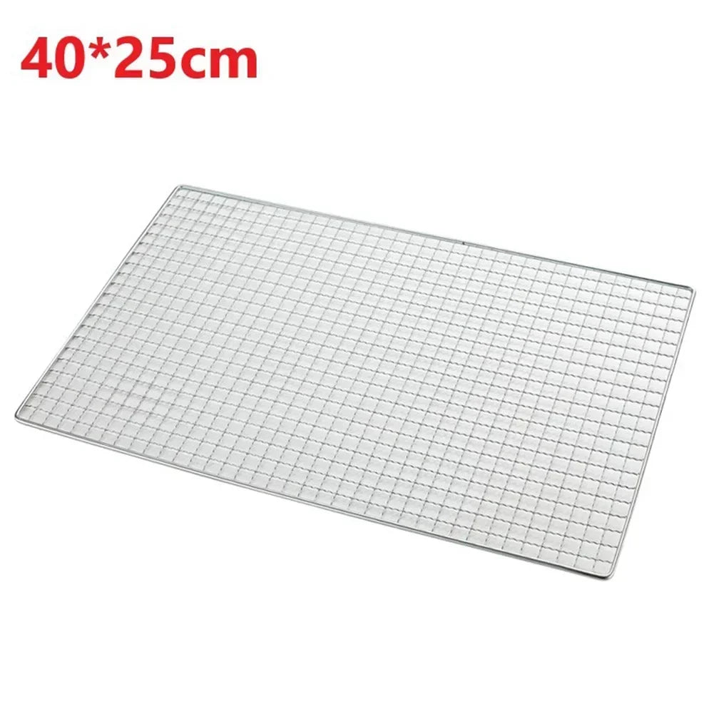 BBQ Grill Mesh Grate – Stainless Steel Grid for Camping & BBQ BBQ Grill Grate Oasis Select