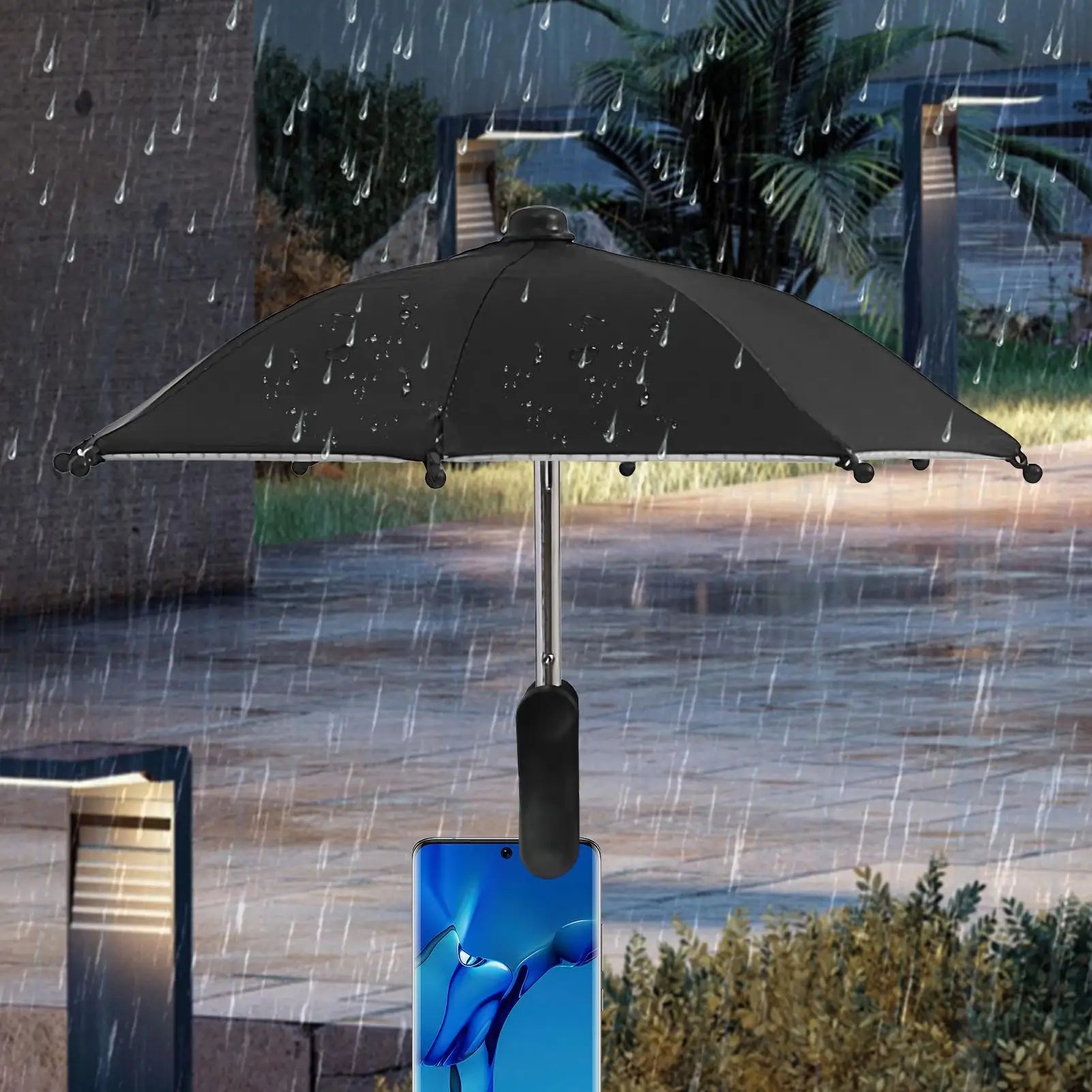 Mobile Phone Holder Sunscreen Umbrella Clip Outdoor Mobile Phone Fixed Umbrella Rain Parasol Mobile Phone Anti-Reflective Oasis Select