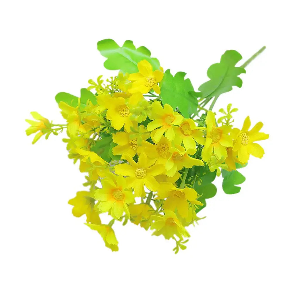 Artificial Silk Daisy Bouquet – Fake Wildflowers for Home & Wedding