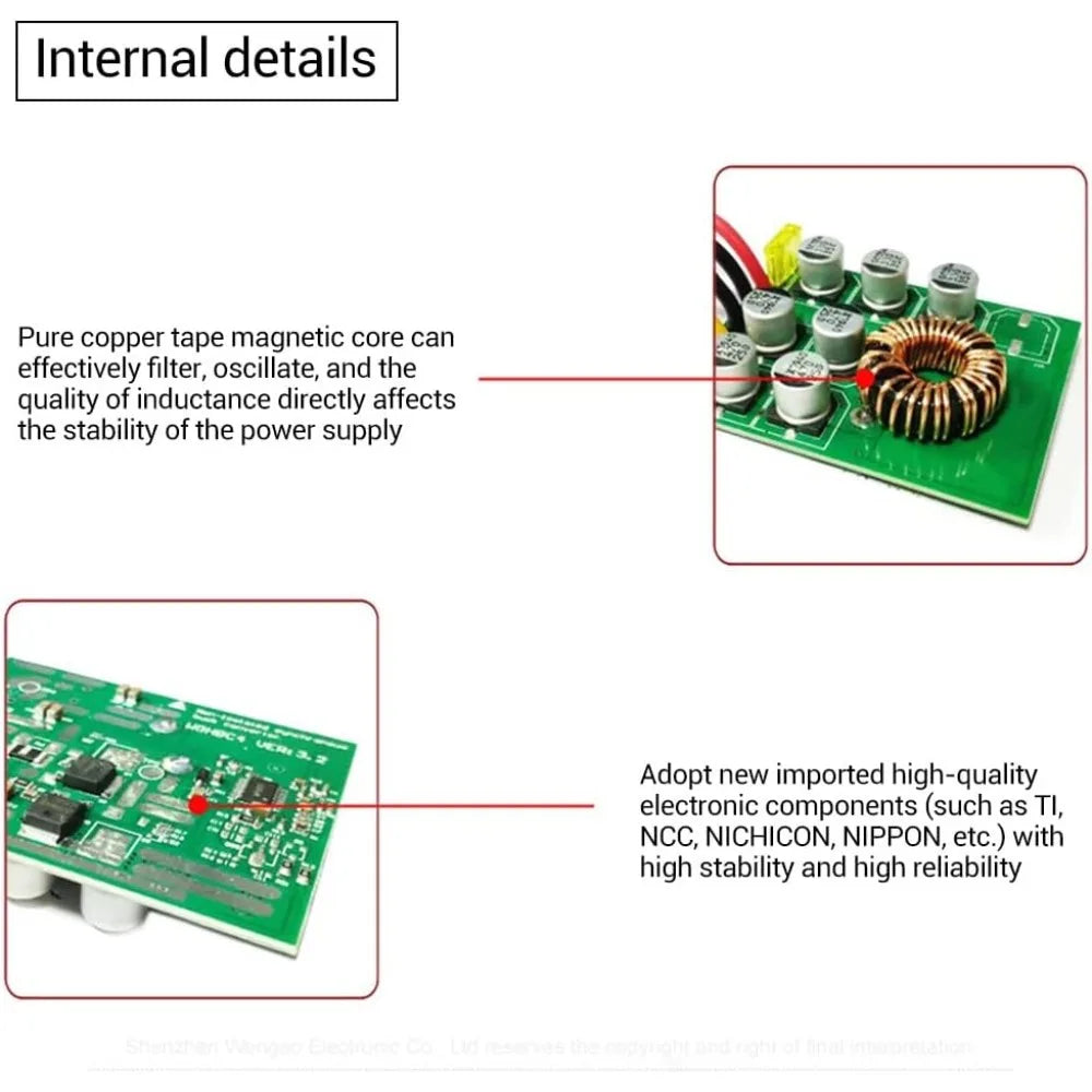 48V to 12V 20A Voltage Converter Voltage Buck Reducer Voltage Regulator IP68 for Golf Cart Club Car Electric Scooters Trucks Oasis Select