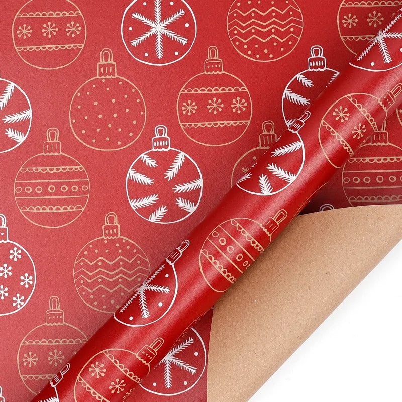 50x70cm Xmas Gift Paper Recyclable Kraft Wrapping Paper Christmas Wrapping Paper Sturdy For Wedding Winter Holiday Christmas Oasis Select Style 13