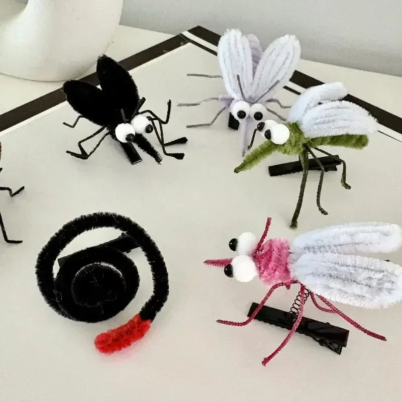 Mosquito Plush Hairpin – Cute Cartoon Insect Hair Clip Novelty Hair Clip Oasis Select