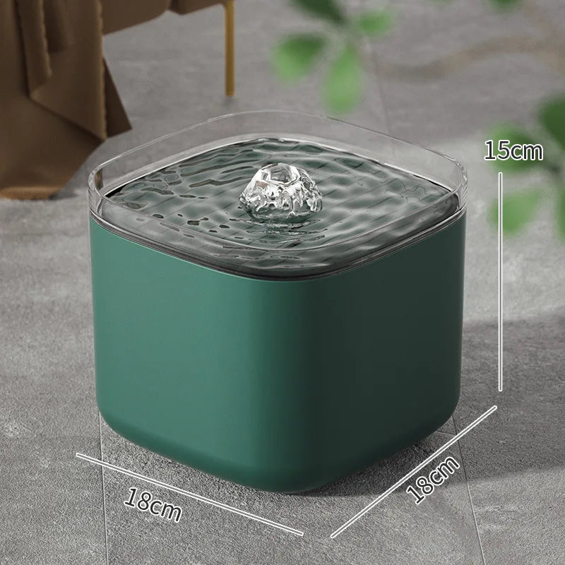 The Cat Water Dispenser Automatically Filters Flowing Fresh Water and Is A Large-capacity Intelligent Dog Pet Water Dispenser Oasis Select green Upgraded version