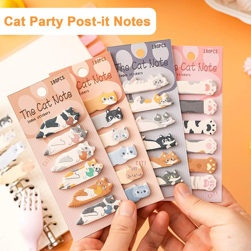 Cartoon Animals Sticky Notes Cat Notepaper Memo Clips Index Tabs Self Adhesive Page Markers Decorative Paper Book marks Office Oasis Select