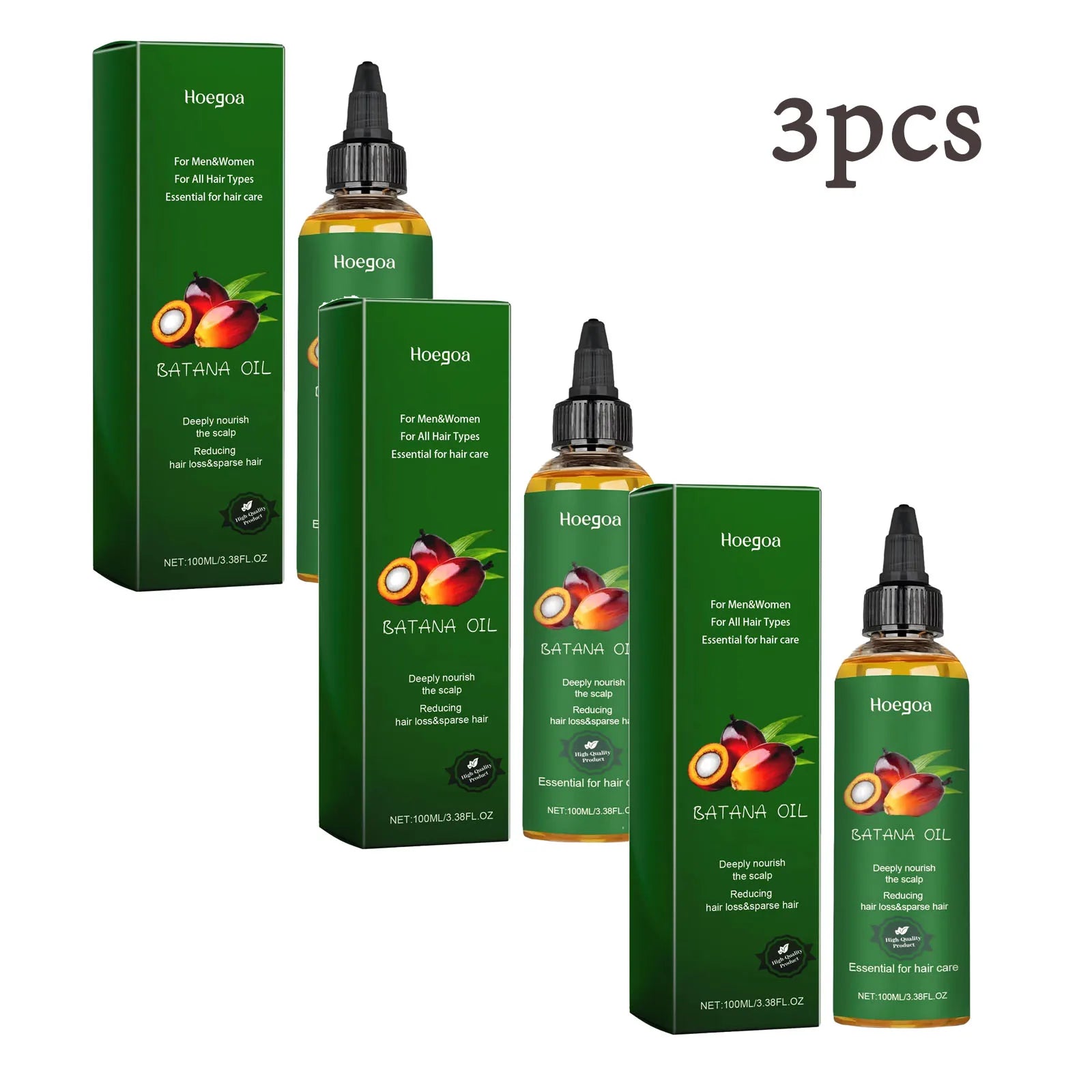 Batana Nourishing Hair Oil Hair Strengthen Repair Split Ends Damage Increase Hair Thickness Smoothness Dense Hair Essential Oil Oasis Select 300ml boxed