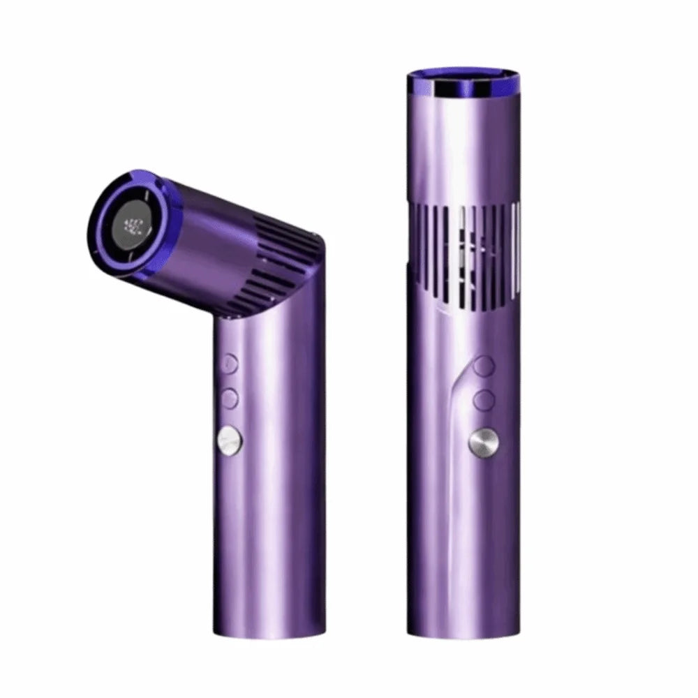 Portable Mini Cooling Fans USB Rechargeable Ice Compress Handheld Folding Fan High Speed Lipstick Size Air Conditioner Fan Oasis Select Purple