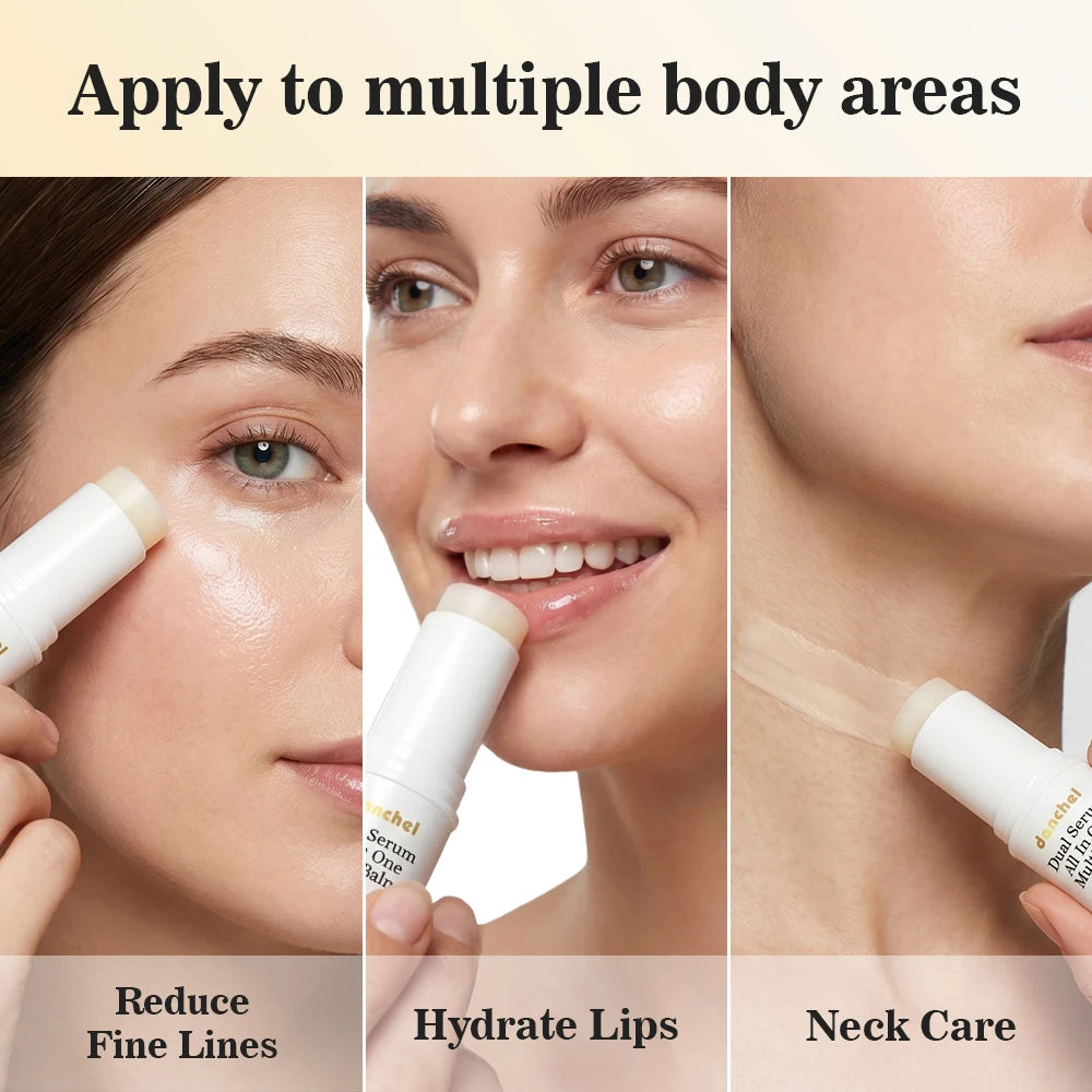 Dual Serum Stick Deeply Hydrating Moisturizing Glowy Finish Relieves Dryness Portable Multi-functional Cream Stick for All Skin Oasis Select