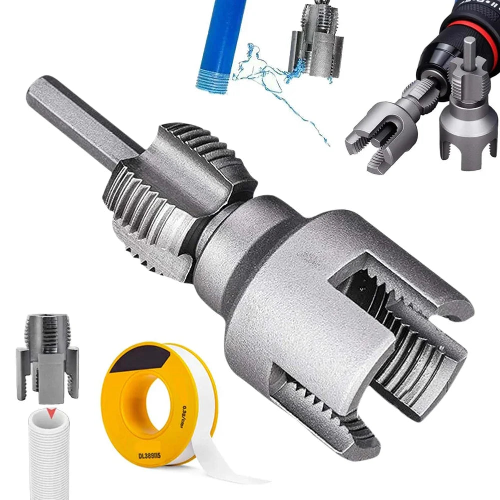PVC Pipe Threading Tool – Internal & External Thread Cutter Kit Pipe Threading Tool Oasis Select