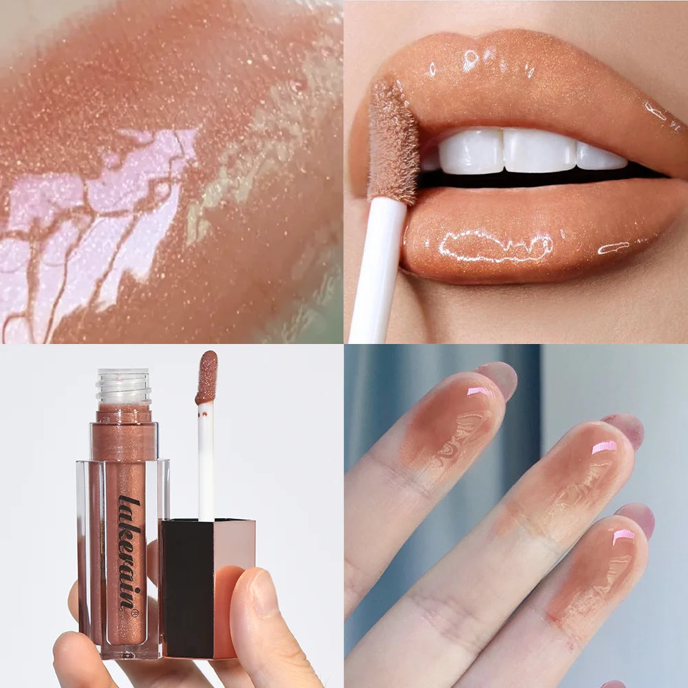 Diamonds Glitter Gloss Universal Lip Luminizer 8 Colors Lip Gloss Non-sticky Moisturizing Plumper Long Lasting Glitter Liquid Oasis Select