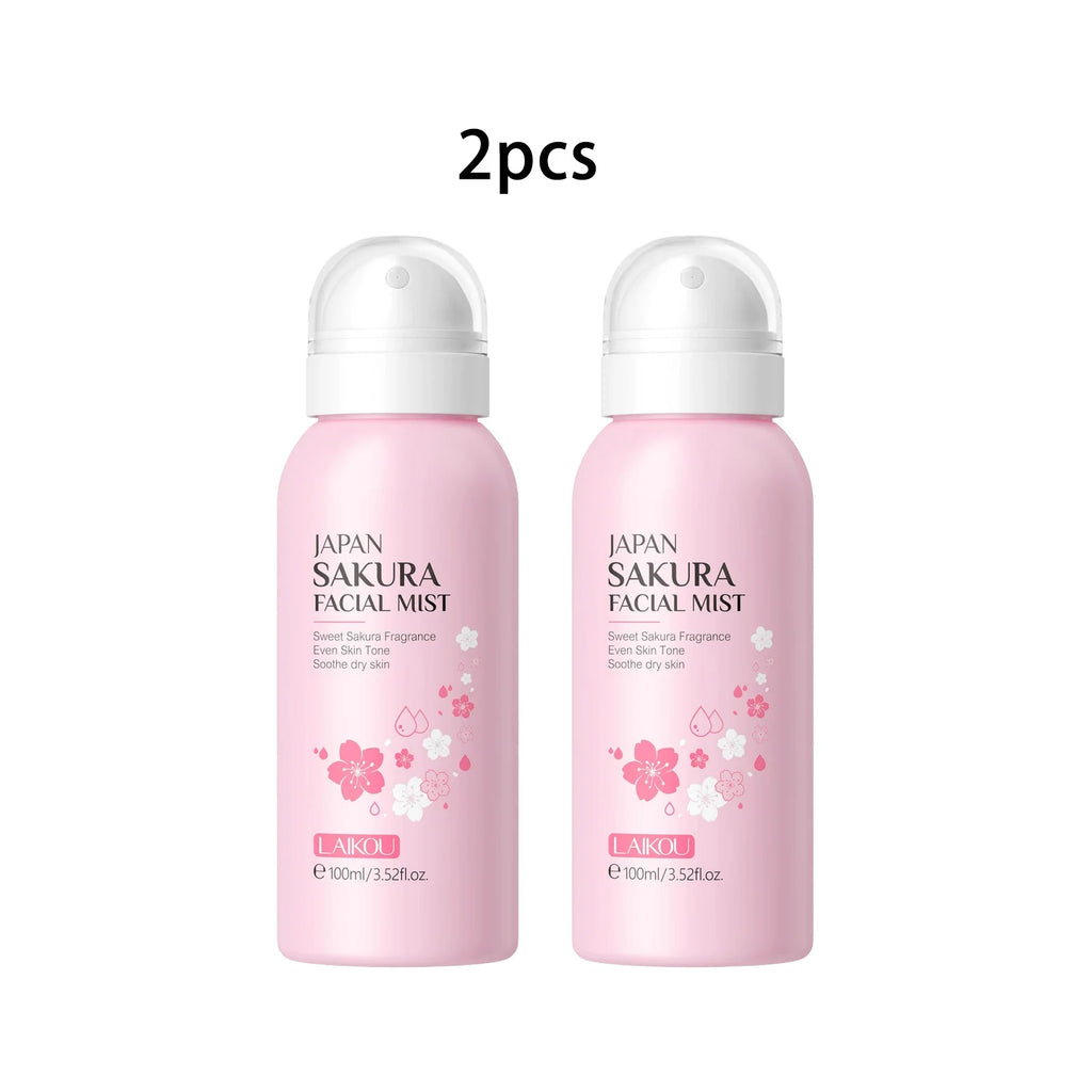 LAIKOU Sakura Toner Spray – Hydrating & Brightening Mist 100ml Facial Toner Spray Oasis Select 2pcs