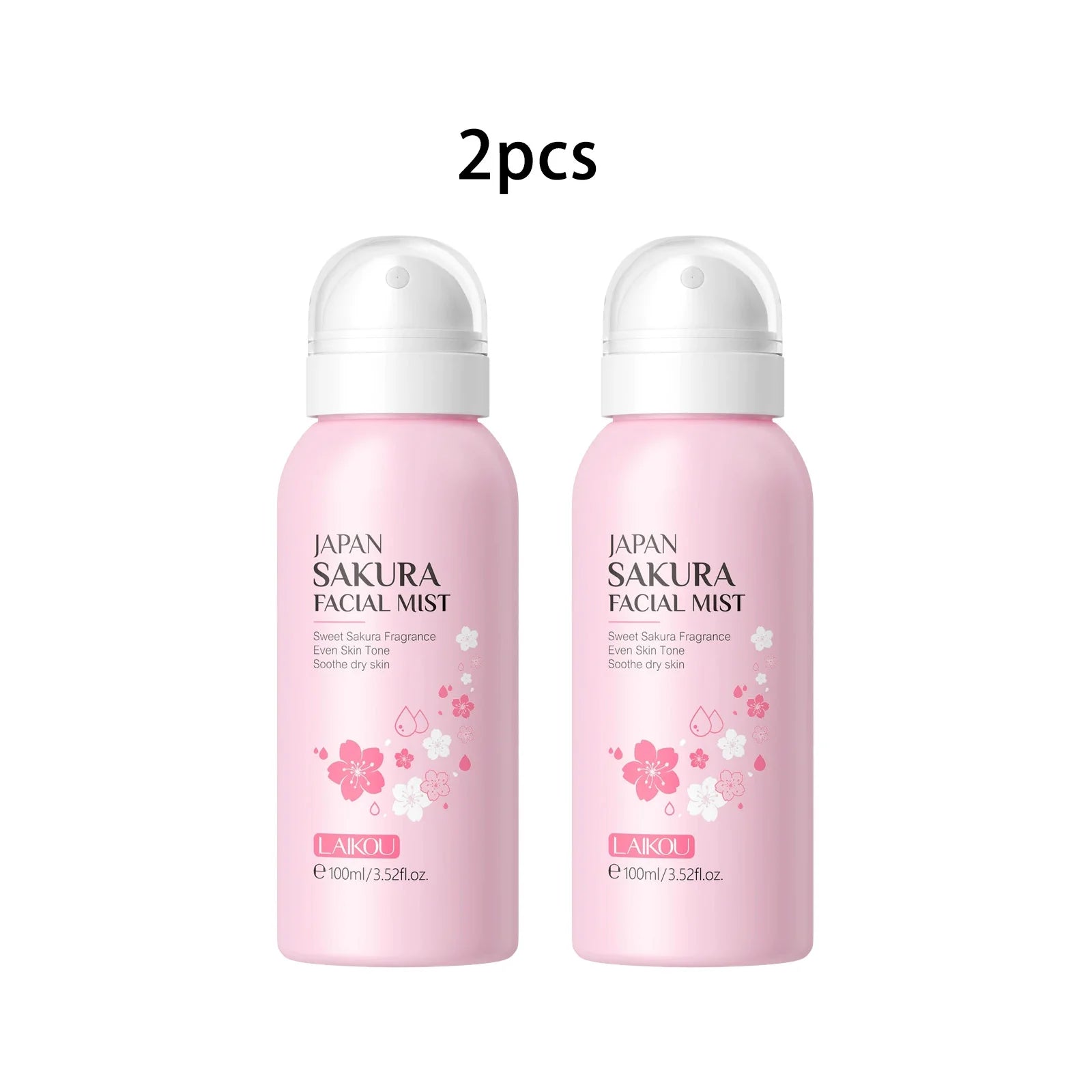 LAIKOU Sakura Toner Spray – Hydrating & Brightening Mist 100ml Facial Toner Spray Oasis Select 2pcs