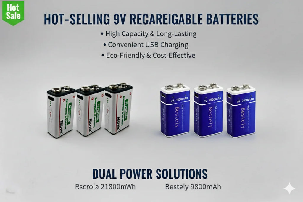 Hot selling,high capacity,usb-c fast charging,9V Li-ion rechargeable Battery series Oasis Select