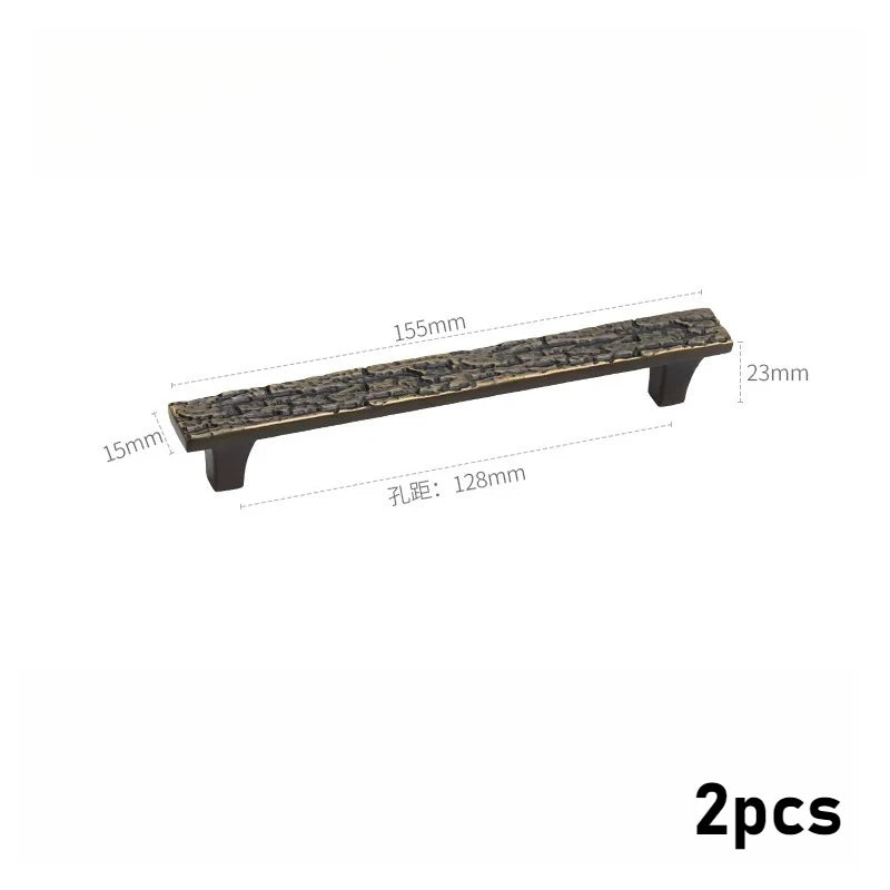 Brass Furniture Cabinet Door Handle Coffee Gold Antique Style Wardrobe Cabinet Drawer French Retro New Chinese Small Handle Oasis Select 2 coffee gold 128mm