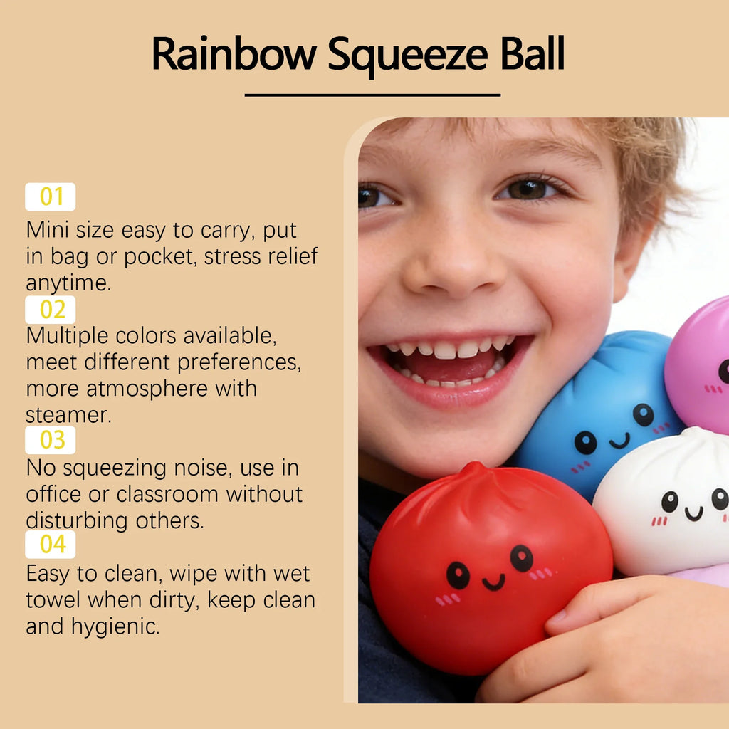 Dumpling Stress Ball – Squishy Sensory Toy for Kids & Adults Stress Relief Toy Oasis Select