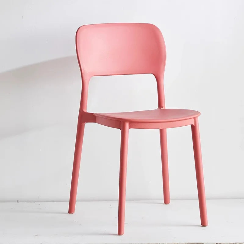 Chair Household Plastic Dining Chair Back Chair Thickened White Commercial Dining Table Chair Bedroom Outdoor Sedentary Oasis Select Red 2 pieces