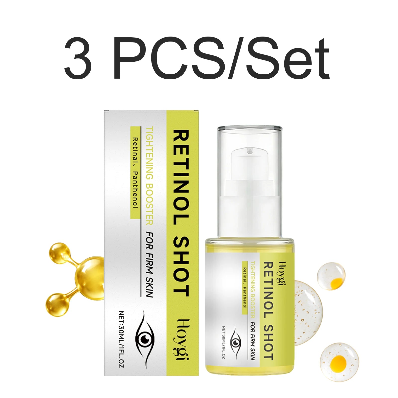 Retinol Eye Serum Tightening Booster Firming Fine Lines Dark Circles Hydrating Night Care 30ml Korean Repair Serum Skin Care Oasis Select 3 PCS