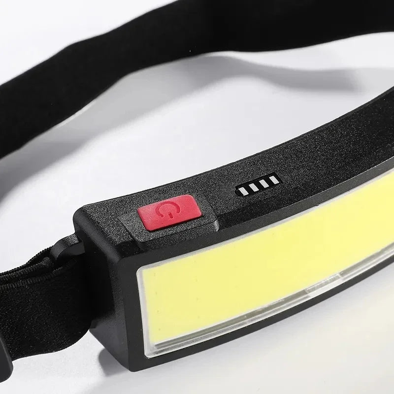 USB Rechargeable COB LED Headlamp Built-in Battery Super Bright Head Flashlight Outdoor Waterproof Camping Fishing Headlight Oasis Select