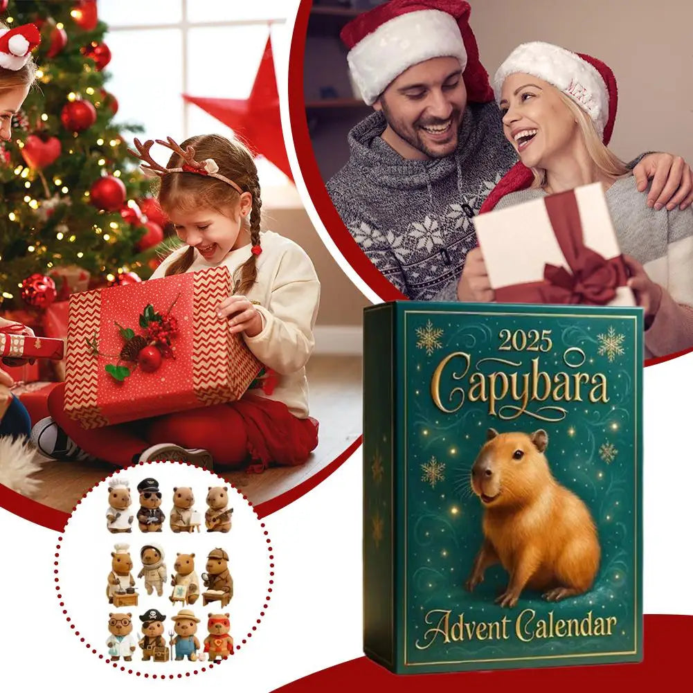 Capybara Advent Calendar Count Down to 2025 Christmas Calendar Capybara Tree Pendant 24 Days Acrylic Ornament Party Favor Oasis Select