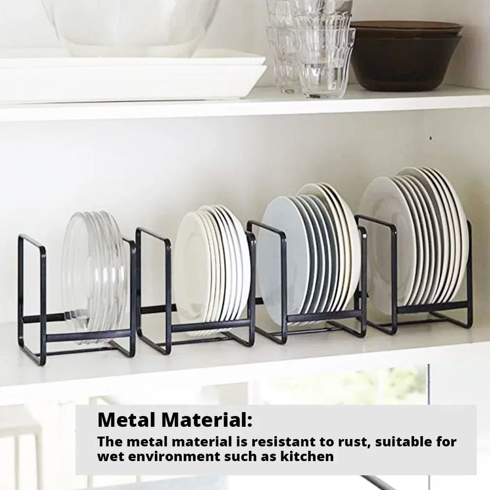 4/2/1pcs kitchen cabinet plate storage countertop dish rack drawer dinner plate partition drain rack layered storage rack Oasis Select 4pcs small