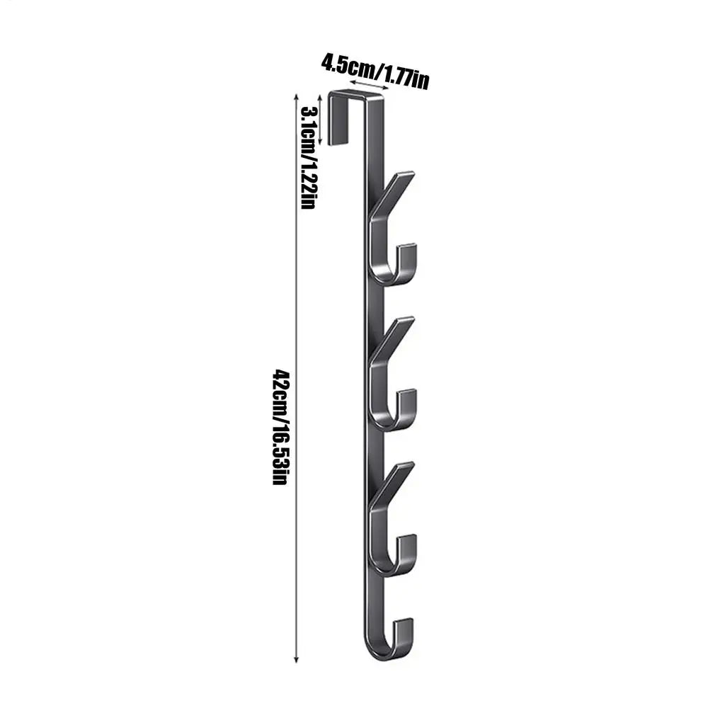 Door Hanger Clothes Hanging Carbon Steel Sturdy Over The Door Hooks Versatile Clothes Hanger Home Storage Organization Hooks Oasis Select 7 hooks