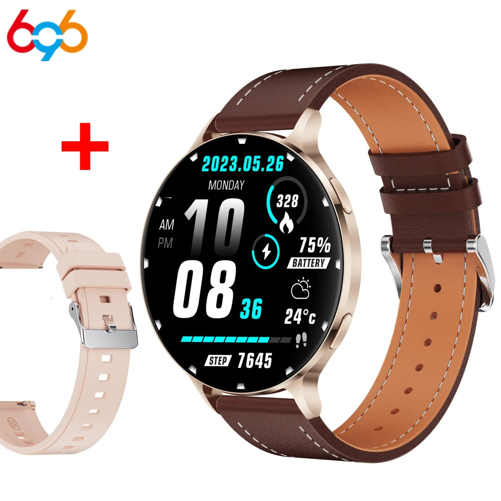 BT Call Smartwatch 1.75 Inch AMOLED Screen 6.9mm Ultra Thin Body Smart Watches Women Heartrate 3D Dynamic Dial Sports Lady Music Oasis Select GDPIS a BWL