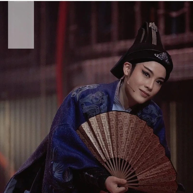 Chinese Style Folding Hand Fan Longmen Inn Chen Lijun Same Style Bamboo Fan Vintage Cosplay Prop for Hanfu Performance & Gift Oasis Select