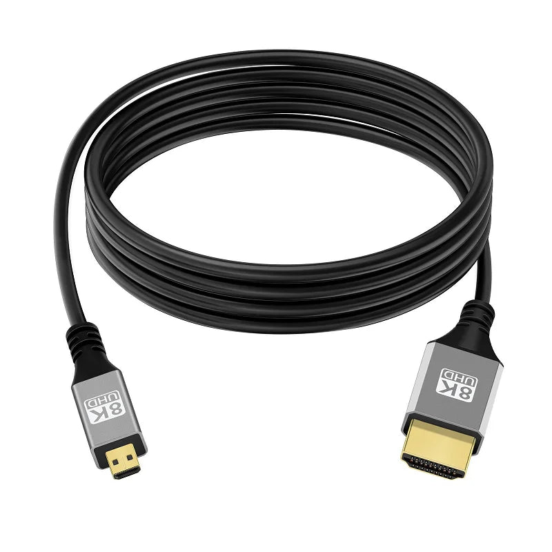 Micro HDMI 8K Cable Micro To HDTV HDMI-compatible Cable Cord For GoPro Raspberry Pi 4 Retroid Sony Camera pc TV Video Cable Oasis Select