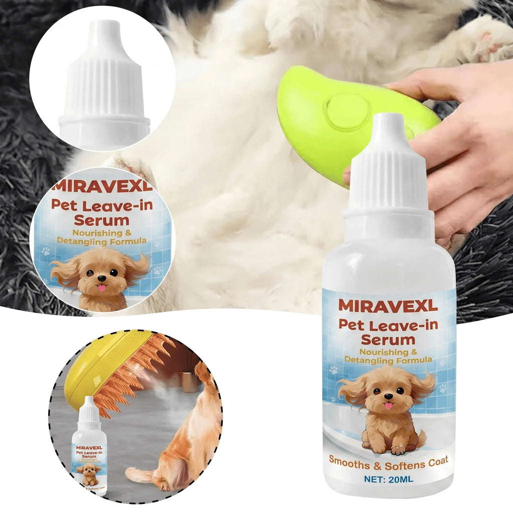 Dog & Cat Leave-In Serum - Detangling & Hydrating Pet Conditioner, Anti-Frizz Grooming Formula for Soft, Smooth & Shiny Coats Oasis Select
