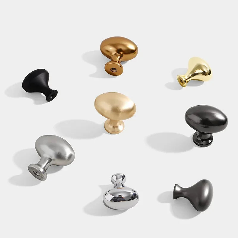 Minimalist Cabinet Door Knobs and Handles Pigeon Egg Oval Drawerknobs Wardrobe Handles for Furniture Oasis Select