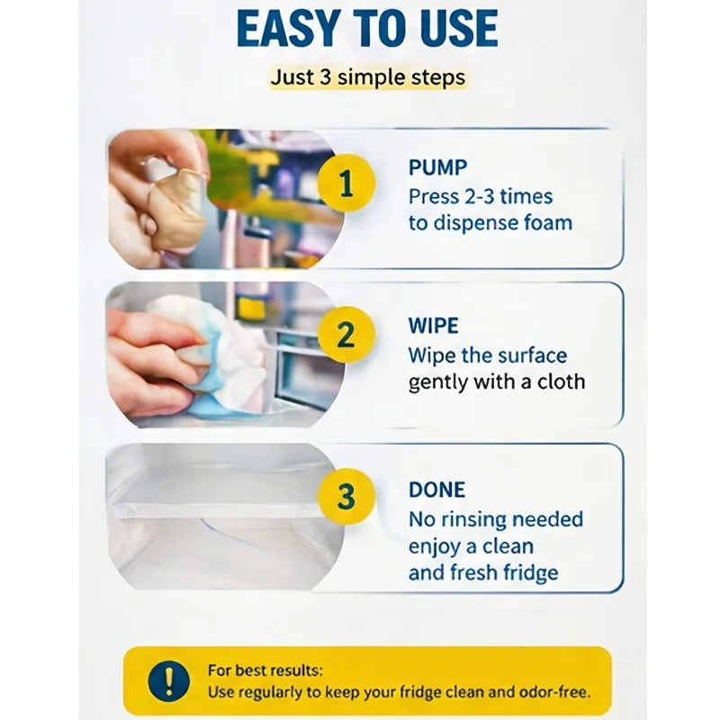 Foam Spray Fridge Cleaner – Removes Grease, Stains & Odours Foam Spray Cleaner Oasis Select