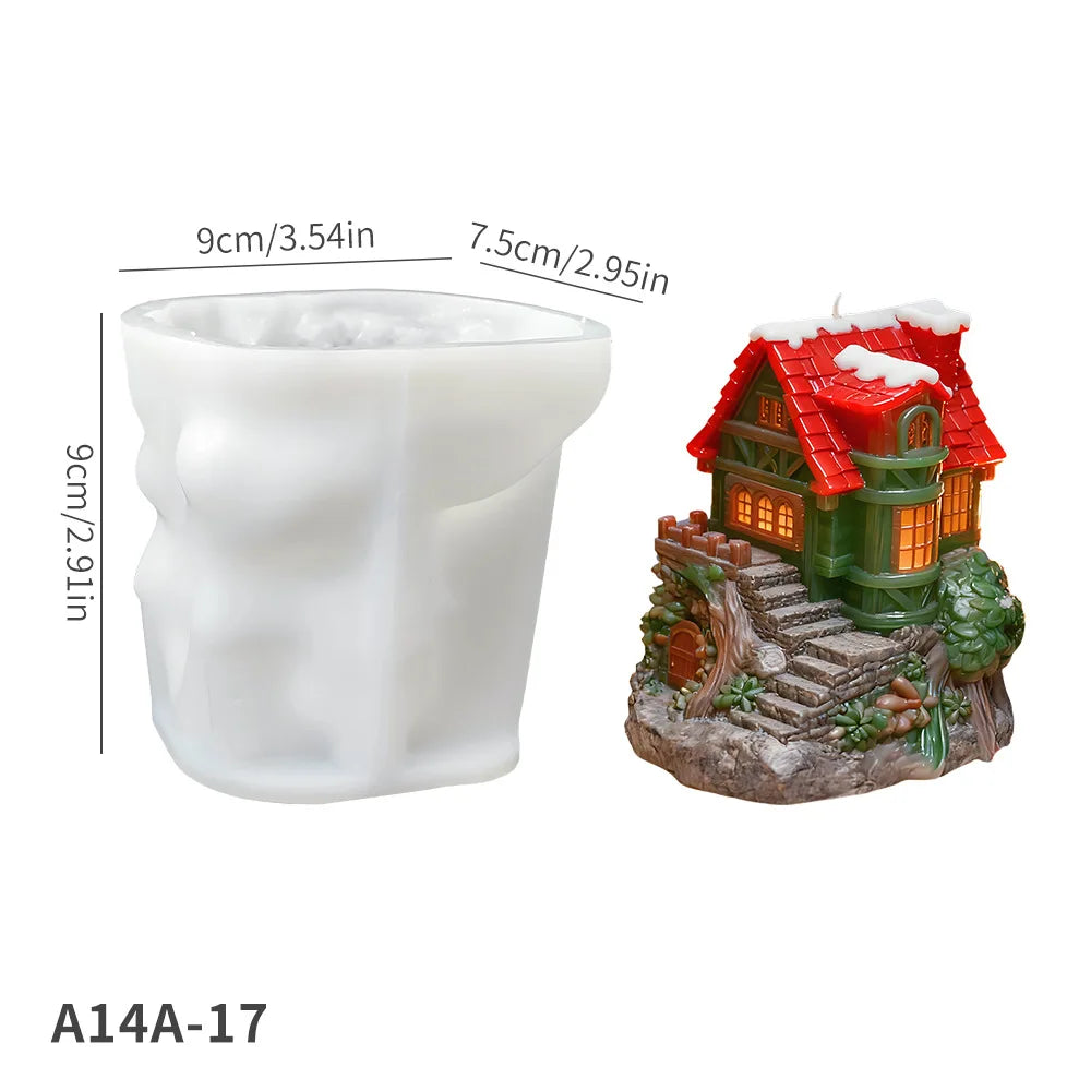 Santa Claus Mold High-Quality Christmas Silicone Mold Miniature Candle Mold Odorless For Holiday Gifts Handicraft Workshops Oasis Select Style 1