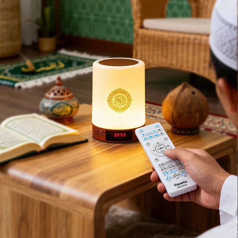 Islamic Azan Clock Quran Bluetooth Speaker & Night Light