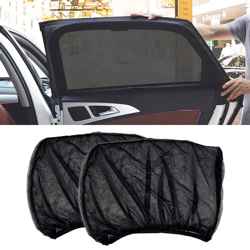 2pcs Car Sun Shade Styling Accessories Auto UV Protect Curtain Side Window Sunshade Mesh Sun Visor Protection Window Films Oasis Select