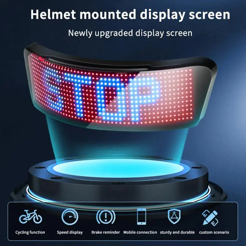 SUSU Motorcycle Helmet Warning Light Led Helmet Display Night Riding Helmet Tail Light DIY Moto Accessories Oasis Select