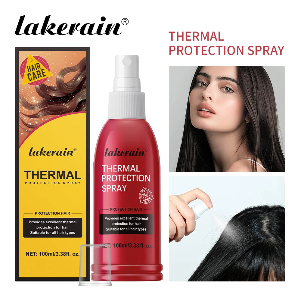 Lakerain Thermal Protection Spray Easy to Absorb Nozzle Design Moisturizing and Repairing Excellent Thermal Protection for Hair Oasis Select