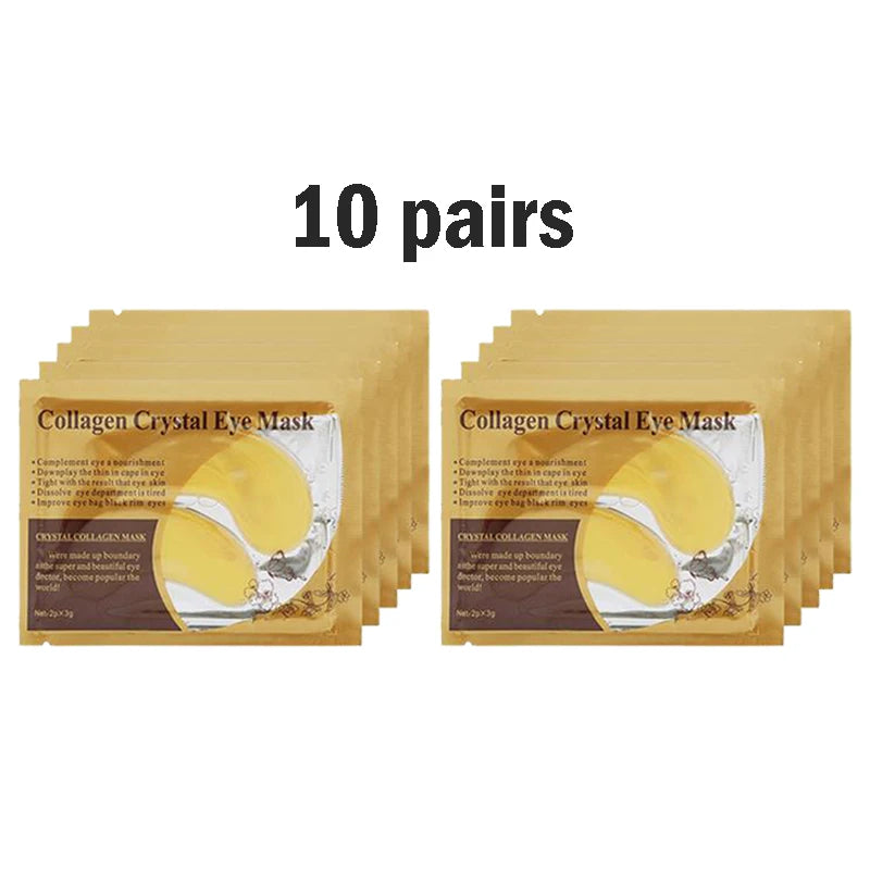 BIOAOUA Gold Collagen Eye Masks – Firm, Moisturize & De-Puff Eye Mask Patches Oasis Select Gold 10 pairs