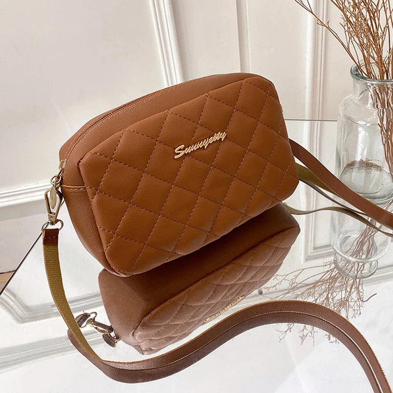 Women's Tassel Crossbody Bag | Quilted PU Shoulder Messenger Bag
