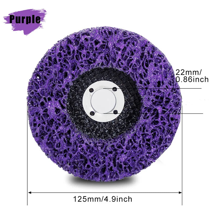 3pcs Diamond Grinding Wheel Flip Disc Grinding Tools Rust Removal Polishing Wheel Angle Grinder Accessories 100/115/125mm Oasis Select Purple-125mm 2 PCS