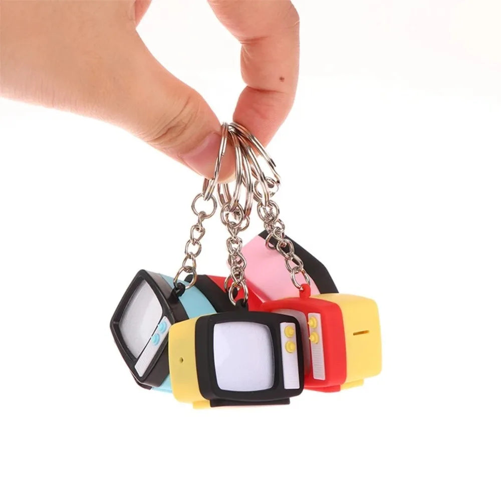Creative Retro Television Keychain Model Toy Keychain Pendant Creative Children Toy Miniature Television Tv Led Keychain Home Oasis Select