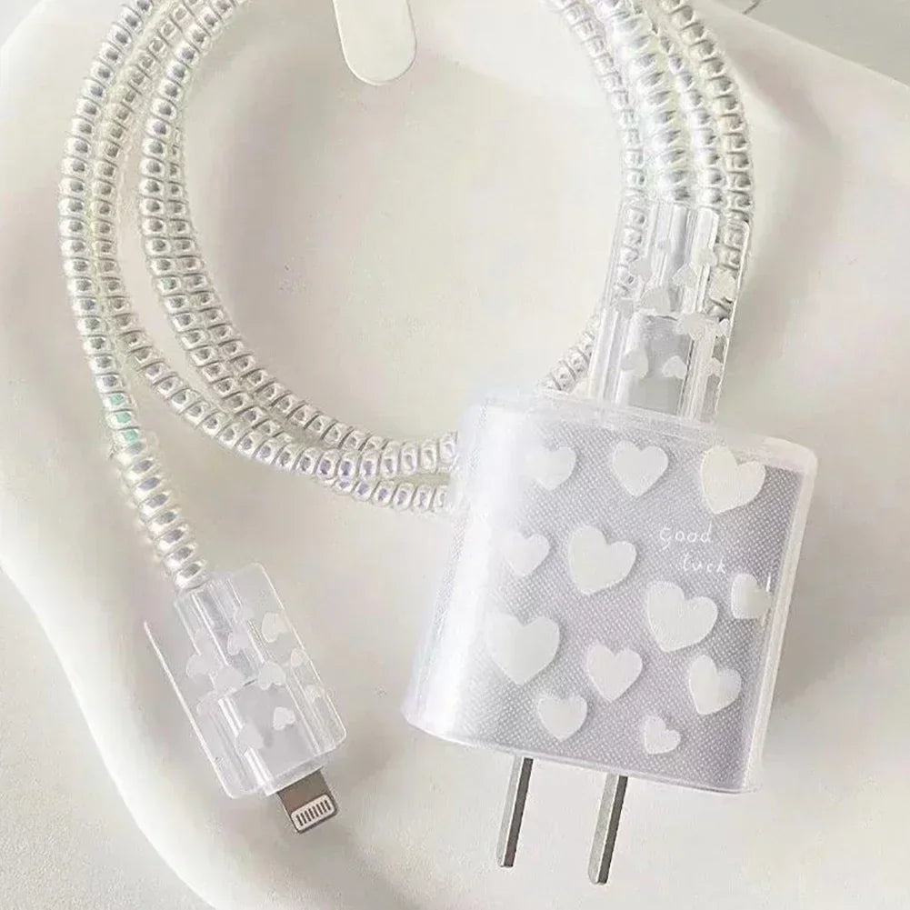 Cute Floral iPhone Charger & Cable Cover – TPU Protective Case