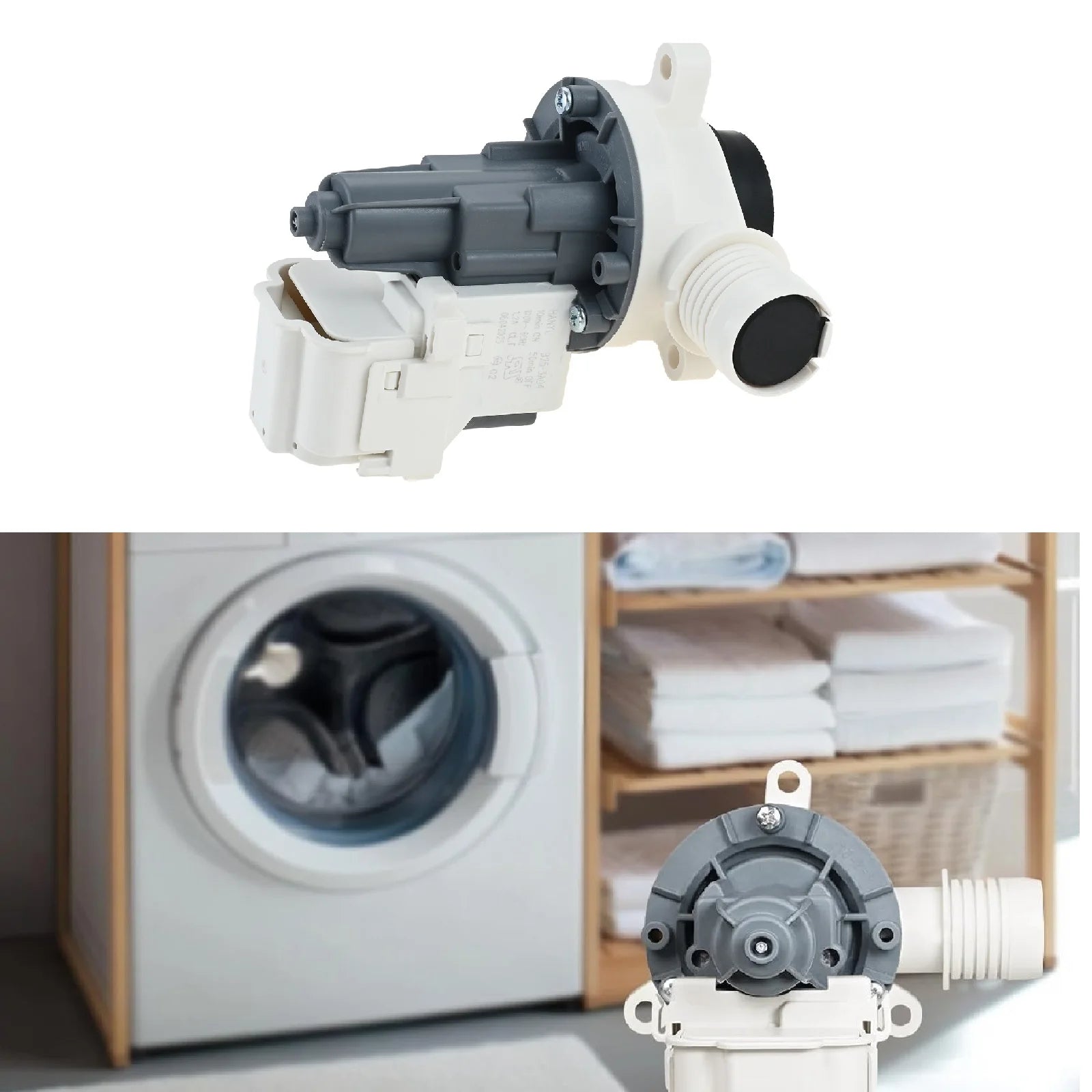 1Pc Washing Machine Drain Pump Motor Assembly Replacement Part for Whirlpool WH23X24178 Dehydrator Washing Machine Accessories Oasis Select