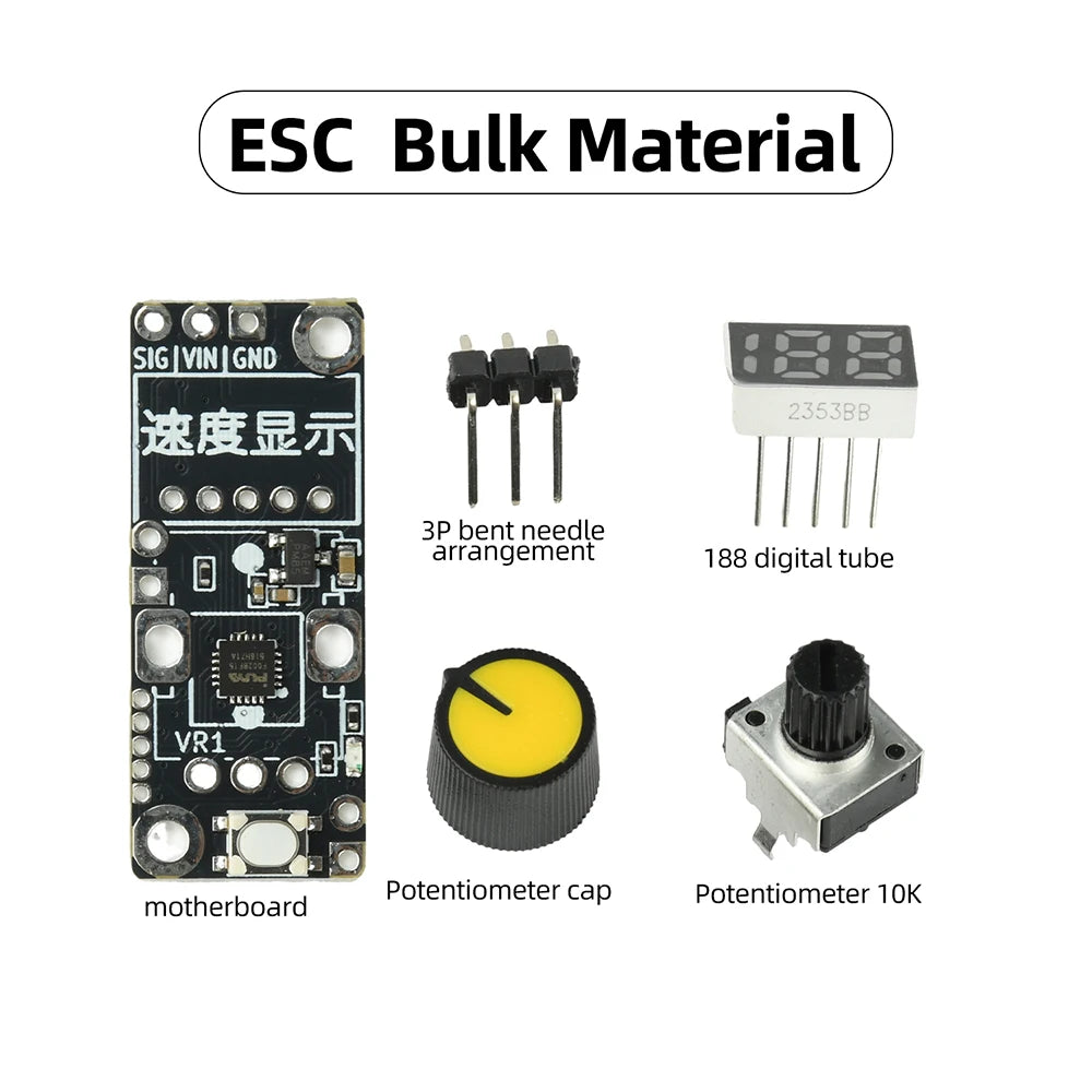DC 3-24V PWM Speed Controller Module Real-time Speed Percentage LED Display Built-in Start Stop Switch PWM Frequency Oasis Select