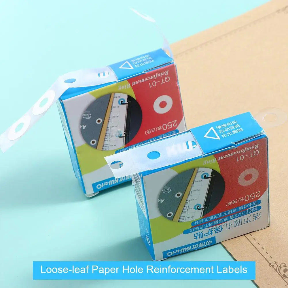 250pcs Hole Punch Protector Labels Loose Leaf Paper Hole Reinforcement Labels Round Stickers Self Adhesive Binding Paper Sticker Oasis Select
