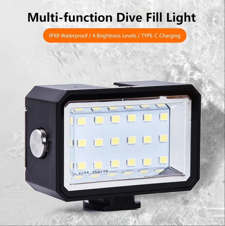 40M Waterproof LED Diving Fill Light | DJI, GoPro & Insta360