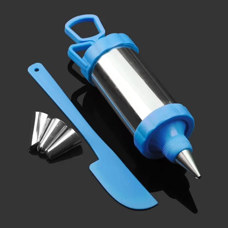 Butter Cookie Gun Mould Multifunctional Cream Gun Cookie Decorating Gun Decorating Mouth Set Make Cake Puff Kitchen Baking Tool Oasis Select Blue